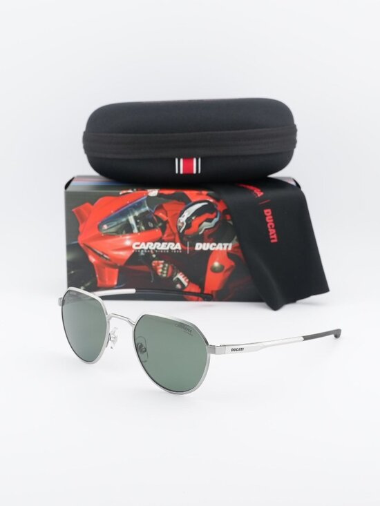 Carrera Accessories - Carrera Ducati CARDUC 036/S 0CTL UC Geometric Sunglasses - Palladium / Grey